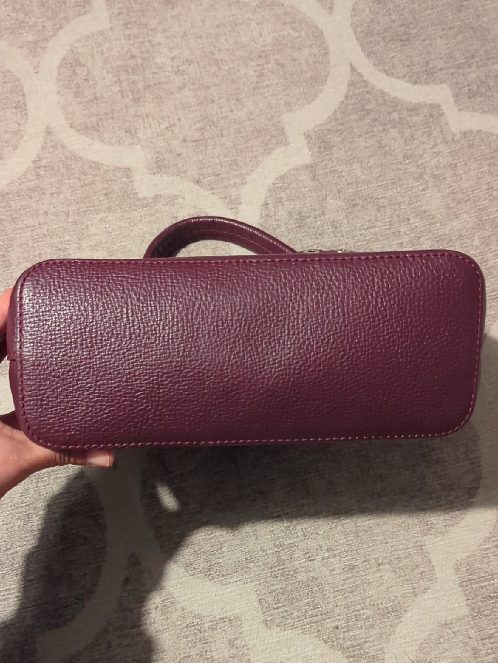 kate spade Plum Scalloped Grommet-Trim Leather Tote - Picture 5 of 5